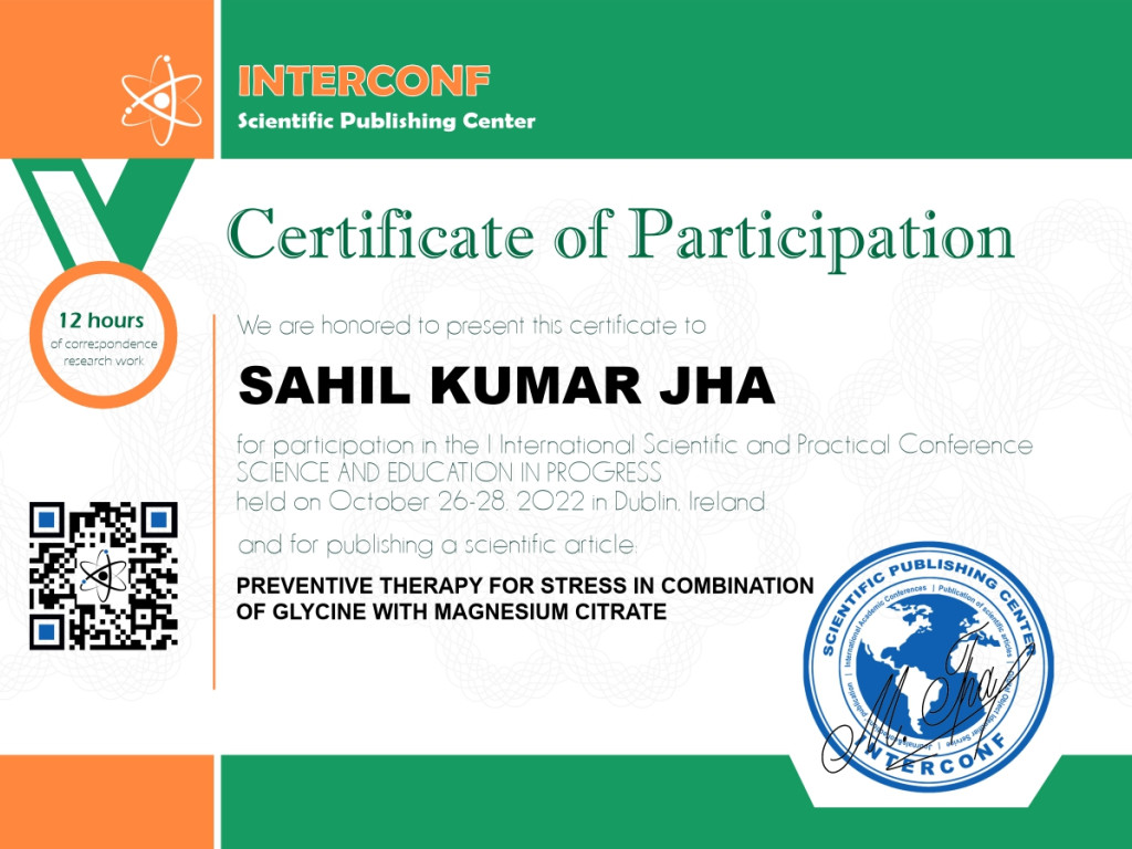 Участь у І міжнародній науково-практичній конференції SCIENCE AND EDUCATION IN PROGRESS, м. Дублін
